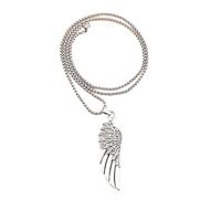 LHJHZDJC Collar de alas de plata de moda de hip hop con cadena colgante para hombre, decoración versátil, bonita y sencilla cadena de nicho femenino, regalo para ella