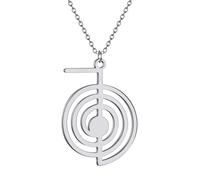 LHJHZDJC Collar de amistad para hombre, collar de la amistad Reiki Cho Ku Rei, collar con colgante para mujer, joyería de moda, curación, energía, yoga, collares de energía, regalo para ella, colgante
