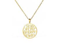 LHJHZDJC Collar de bendición hebrea judía para hombres y mujeres, con símbolo de fe, letras aarónicas hebreas, collar con colgante de oración, gran regalo para ella y él