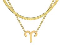 LHJHZDJC Collar de constelación para hombres y mujeres, de uso diario, cadena de doble capa, Tauro, Libra, Géminis, Virgo, Leo, 12, Astrología del zodiaco, gran regalo para ella y él