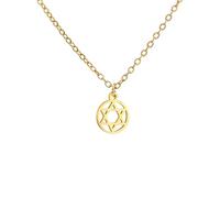 LHJHZDJC Collar de estrella de David para hombres y mujeres, de uso diario, color dorado, hexagrama de Israel, judaísmo, amuleto judío, gran regalo para ella y él