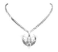LHJHZDJC Collar de nudo celta de la Trinidad de la luna Claddagh para mujer, collar de piedra de ópalo, accesorio de ropa de calle para hombres y mujeres, regalo casual