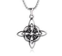 LHJHZDJC Collar de nudo de bruja, nudo mágico, símbolo de brujería, colgante de nudo celta, joyería para mujer, gran regalo para ella y él