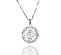 LHJHZDJC Collar de nudo de bruja para hombres y mujeres, para uso diario, colgante de nudo celta irlandés de 4 puntas, encanto, magia, gran regalo para ella y él