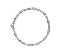 LHJHZDJC Collar de perlas de imitación de moda de doble capa con hebilla magnética para el cuello, gargantilla de cadena para el cuello, joyería de regalo, accesorio de ropa de calle para hombres y