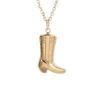 LHJHZDJC Collar Moda Unisex Botas Vaqueras De Oro De Las Mujeres Colgante Collar Exquisito Divertido Colgante Joyería Casual Simple Personalidad Creativa Joyería Regalo
