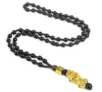 LHJHZDJC Collar Moda Unisex Collares de la Suerte para Hombres y Mujeres Cadena de Cuentas de Piedra Mascota Vintage Collar Chino Fengshui Regalos de Joyería de Moda Regalos de Moda