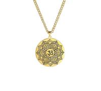 LHJHZDJC Collar para hombre, accesorios de moda, yoga, flor de loto de la vida, símbolo OM, collar de mandala, joyería espiritual, regalo casual para uso diario