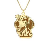 LHJHZDJC Collar unisex de Foxhound con diseño de animal para mujer, de acero inoxidable, con colgante clásico de perro, a la moda, para uso diario, casual, tendencia de regalo