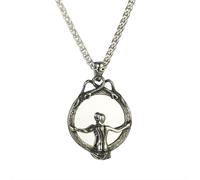 LHJHZDJC Collar vintage con colgante de calavera de espejo mágico para hombres y mujeres, color plateado/dorado, collar de serpiente de motociclista, accesorio de ropa de calle para hombres y mujeres