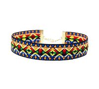 LHJHZDJC Collares Moda Mujeres Collar Gótico Bohemio Colorido de Mujer Gargantilla Étnica Accesorios de Joyería Regalo