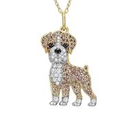 LHJHZDJC Collares para mujeres hombres Lindo collar colgante de perro de boxeo collar de regalo Regalo