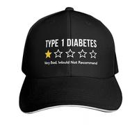 LHJHZDJC Diabetes Tipo 1 Muy no recomendaría Gorra de béisbol Gorra con Cierre a presión Sombrero de Hombre para el Sol Sombrero de Fiesta para niñas Hombre