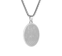 LHJHZDJC Exquisito collar masónico con patrón de sol y luna para hombres y mujeres, amuleto de joyería, accesorio de ropa de calle para hombres y mujeres, regalo casual