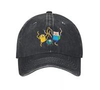 LHJHZDJC Finn The Human Jake BMO Party Hombres Mujeres Gorra de béisbol Adventures Distressed Washed Hats Cap Vintage Outdoor Activities Sun Cap