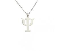LHJHZDJC Gargantilla con símbolo psicológico para mujer, con letra griega, psicología, psiquiatría, signo médico, joyería, regalo, ropa de calle, accesorio para hombres y mujeres, regalo casual