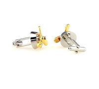 LHJHZDJC Gemelos clásicos de hélice para hombre, diseño de tornillo de aire, 1 par, colgante de acero inoxidable