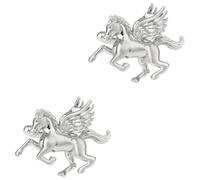 LHJHZDJC Gemelos de animales de moda para hombre, diseño de tiburón y caballo, 1 par, colgante de acero inoxidable