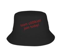 LHJHZDJC Hombres Mujeres Equipo C00lkidd Join Today Logo Bucket Hat Portable Fi Hats Spring Casual Fishing Caps Street Style Visera Hat