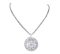 LHJHZDJC Moda para mujer 2026 Figura mística de Salomón Árbol de la Vida Diez Sephiroth Seal Salomón Cabalá Amuleto Declaración Collar Joyería Ropa de calle Accesorio para Hombres Mujeres Regalo
