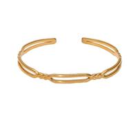 LHJHZDJC No se decolora, diseño geométrico retro ajustable, exquisita pulsera de acero de titanio, elegante y simple, apertura de estilo de regalo para ella