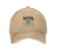 LHJHZDJC No te Preocupes, Tengo un Plan Gorra de béisbol Unisex Funny Dungeon Chaotic Dragon Gorra de Mezclilla desgastada DND Outdoor All Seasons Sun Cap