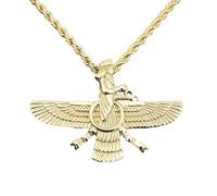 LHJHZDJC Para hombres y mujeres, joyería de moda, moda, personalidad, tendencia, punk, luz y fuego de la verdad, amuleto del zoroastrismo, collares con colgante para hombres, joyería de gran regalo