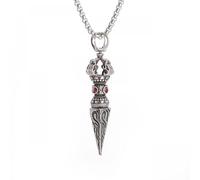 LHJHZDJC Para hombres y mujeres, joyería de moda retro, étnico, exorcista, Vajra, collar con colgante para mujeres y hombres, amuleto de joyería, accesorios de joyería, gran regalo para ella y él