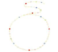 LHJHZDJC Para hombres y mujeres, joyería de moda vintage, chapado en oro, perlas de cristal, collar largo para mujer, diamantes de imitación brillantes en forma de Y, joyería de boda, gran regalo para