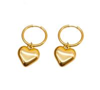 LHJHZDJC Pendientes de acero de titanio que no se decoloran, aretes de acero inoxidable exagerados de oro, joyería para mujer, regalo para ella