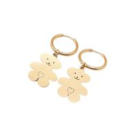 LHJHZDJC Pendientes de oso de acero inoxidable con diseño de nicho de moda para uso diario, aretes femeninos lindos huecos, regalo para ella