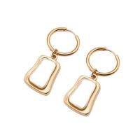 LHJHZDJC Pendientes que no se decoloran, colgantes de acero inoxidable de titanio, perlas de forma especial, colgantes al vacío, pendientes de regalo para ella
