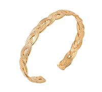 LHJHZDJC Pulsera de acero inoxidable que no se desvanece, ajustable, pulsera de acero de titanio con apertura de sentido de alta gama para mujer, regalo para ella