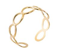 LHJHZDJC Pulsera de oro de nicho coreano, temperamento exagerado, sentido de versatilidad de alta gama, pulsera, anillo de brazo, joyería, acero de titanio para mujer, regalo para ella