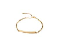 LHJHZDJC Pulsera simple personalizada de acero inoxidable para mujer, se puede personalizar, grabado, pulsera curvada de tres colores, regalo dorado para ella
