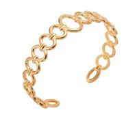 LHJHZDJC Pulseras de acero inoxidable dorado, joyería de lujo ligera, no se decolora, joyería de acero de titanio, joyería de mano para hombres y mujeres, regalo para ella