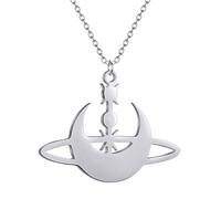LHJHZDJC Romántico colgante de ancla de luna y collar de estrella 2026, regalo elegante de moda, accesorio de ropa de calle para hombres y mujeres, regalo casual