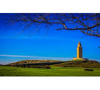 LHJOYSP Ideas Regalos niños Puzzle 1000 Piezas,Belleza Natural,España,Faro Romano,Torre de Hércules,A Coruña,75x50cm