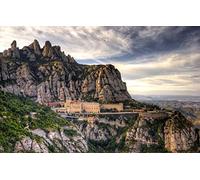 LHJOYSP Puzzle 3D 1000 Piezas,Belleza Natural,Catedral,España,Monasterio,Barcelona, Santa Maria de Montserrat,75x50cm