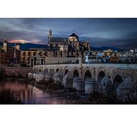 LHJOYSP Puzzle numeros Madera Puzzle 1000 Piezas Puente Romano de Córdoba, Ciudad de Andalucía, España 75x50cm