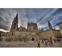 LHJOYSP Puzzle panoramico 1000 Piezas Catedral de la Torre de la Ciudad de Burgos, España 75x50cm