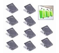 LHKJ 10 Imánes Nevera Clips magnéticos de Metal Imanes de la Cocina, Imanes de la Pizarra para la Escuela de la Oficina Casera (Plata)