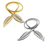 LHKJ 2 Piezas Cinturón Elástico, Mujer Cinturón de Elástica Accesorios de Vestido Forma Hoja