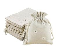 LHKJ 20 Unids Bolsas de Lino, Bolsitas de Tela, Bolsas de Regalo Vintage, Bolsas de Arpillera con Cordón Envase de Regalo para Fiesta Boda y Almacenamiento de Cosas