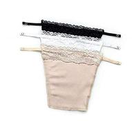 LHKJ Chaleco, Secreto Camisole Clip Juego de 3 Sujetadores de Encaje para Mujer Blanco/Negro/Amarillo