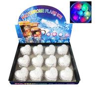 LHKJ Cubitos de Hielo con Luz, Forma de Corazón de Amor Hielo Luminoso, Luz del Sensor de Líquido, Luz Brillante para Bar, Club, Boda, Fiesta, Champán (12 Piezas)