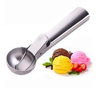 LHKJ Cuchara de Helado de Acero Inoxidable, Cuchara Antiadherente Profesional para Helado, Cuchara de Helado con Disparador para Helado Platos de Arroz Frutas Puré de Papas Masa Bolas de Carne