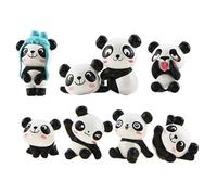 LHKJ - Juego de 8 Piezas de Mini Animal en Miniatura para decoración de la Panda