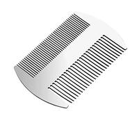 LHKJ Peine para Barba de Bolsillo, Peine de Acero Inoxidable para Barba Bigote de Hombre