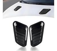 LHLUCKY ABS Tomas Aire Capó Delantero del Coche para Peugeot 2008 2014-2019, Cubierta de Admisión Cubierta de Entrada de Flujo de Aire Decorativa, 2 Unidades Negro